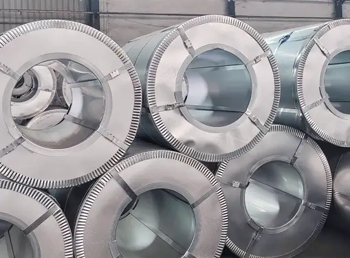 Galvanized steel coils ready for shipment